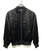 projectRプロジェクトアール）の古着「SATIN ZIP BLOUSON」｜ブラック