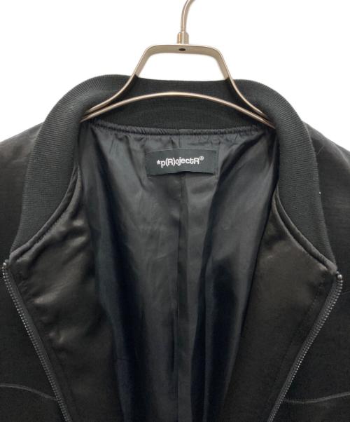 projectR（プロジェクトアール）projectR (プロジェクトアール) SATIN ZIP BLOUSON ブラック サイズ:Lの古着・服飾アイテム