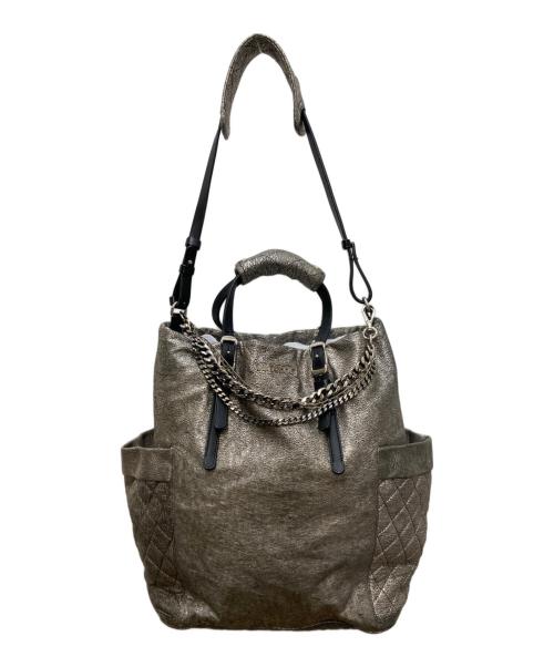 JIMMY CHOO（ジミーチュウ）JIMMY CHOO (ジミーチュウ) 2WAYバッグ シルバーの古着・服飾アイテム