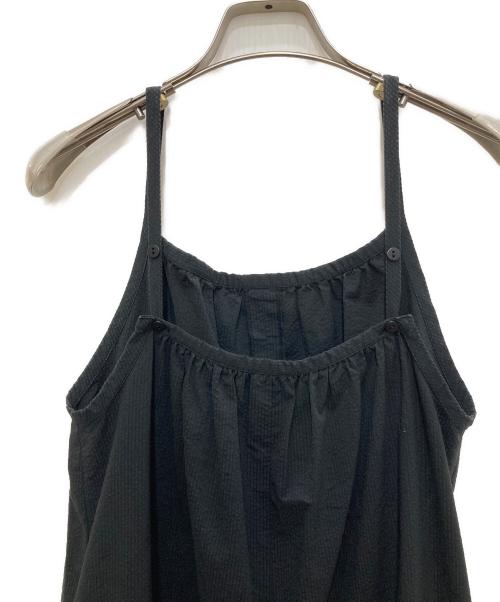 Bohemians（ボヘミアンズ）Bohemians (ボヘミアンズ) シアサッカーサロペット ブラック サイズ:sの古着・服飾アイテム
