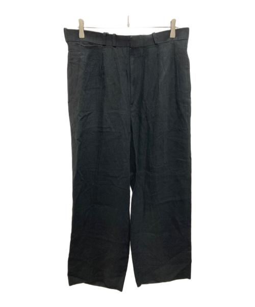 MAATEE&SONS（マーティーアンドサンズ）MAATEE&SONS (マーティーアンドサンズ) JEFFELY リネンスラックス ブラック サイズ:3の古着・服飾アイテム