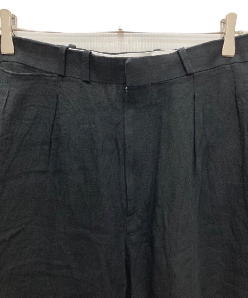 MAATEE&SONS（マーティーアンドサンズ）MAATEE&SONS (マーティーアンドサンズ) JEFFELY リネンスラックス ブラック サイズ:3の古着・服飾アイテム