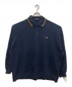 FRED PERRY×BEAMSフレッドペリー×ビームス）の古着「別注 ピケ ロングスリーブ ポロシャツ」｜ネイビー