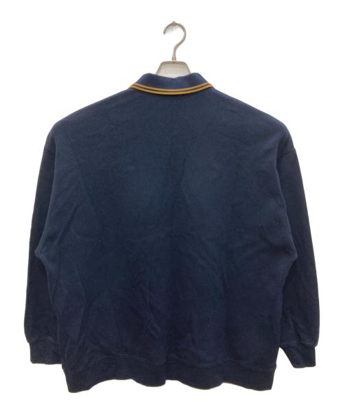 FRED PERRY（フレッドペリー）FRED PERRY (フレッドペリー) BEAMS (ビームス) 別注 ピケ ロングスリーブ ポロシャツ ネイビー サイズ:ＸＬの古着・服飾アイテム