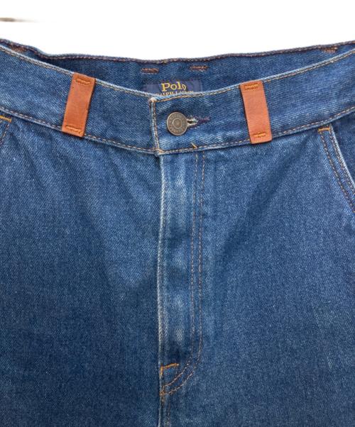 POLO RALPH LAUREN（ポロ・ラルフローレン）POLO RALPH LAUREN (ポロ・ラルフローレン) バギーフレアデニムパンツ インディゴ サイズ:27ｓの古着・服飾アイテム