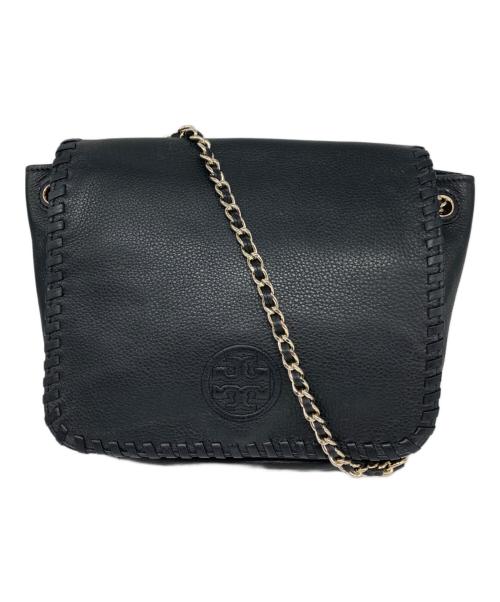 TORY BURCH（トリーバーチ）TORY BURCH (トリーバーチ) レザーショルダーバッグ ブラックの古着・服飾アイテム