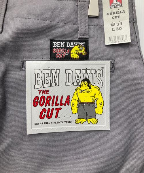BEN DAVIS（ベンデイビス）BEN DAVIS  (ベンデイビス) GORILLA CUT ワークパンツ グレー サイズ:34 未使用品の古着・服飾アイテム