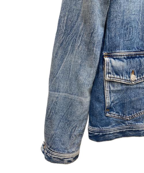 DIESEL（ディーゼル）DIESEL (ディーゼル) 干支 牛モチーフデニムジャケット インディゴ サイズ:XLの古着・服飾アイテム