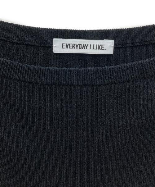 EVERYDAY I LIKE.（エヴリデイ アイ ライク）EVERYDAY I LIKE. (エヴリデイ アイ ライク) Eloise ボートネック ニット ブラック サイズ:FREE　の古着・服飾アイテム