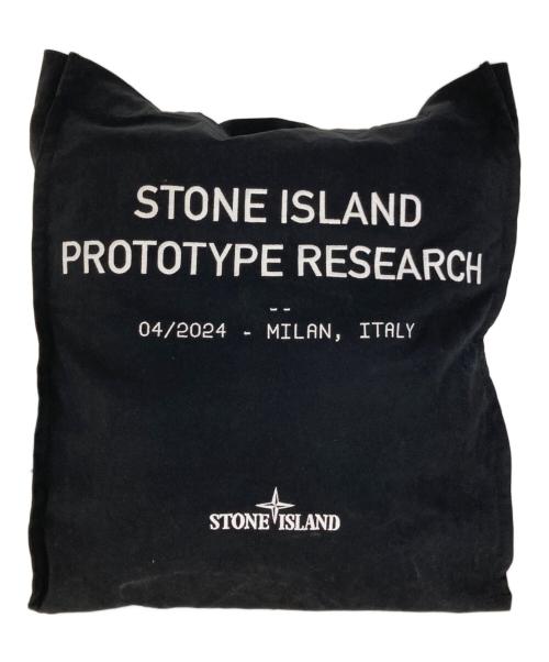 STONE ISLAND（ストーンアイランド）STONE ISLAND (ストーンアイランド) プリントトートバッグ ブラックの古着・服飾アイテム