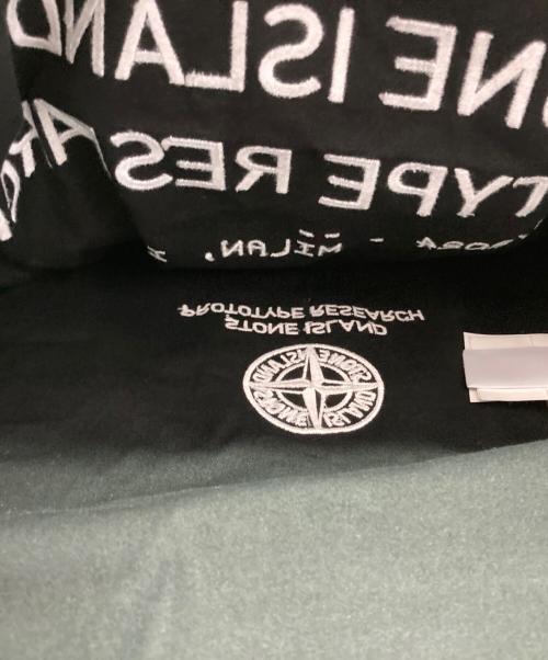 STONE ISLAND（ストーンアイランド）STONE ISLAND (ストーンアイランド) プリントトートバッグ ブラックの古着・服飾アイテム