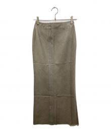 Little suzie（リトルスージー）の古着「Wool Twill Unhemmed Long Skirt」｜ベージュ