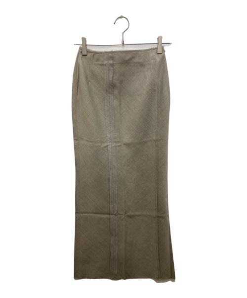 Little suzie（リトルスージー）Little suzie (リトルスージー) Wool Twill Unhemmed Long Skirt ベージュ サイズ:36の古着・服飾アイテム