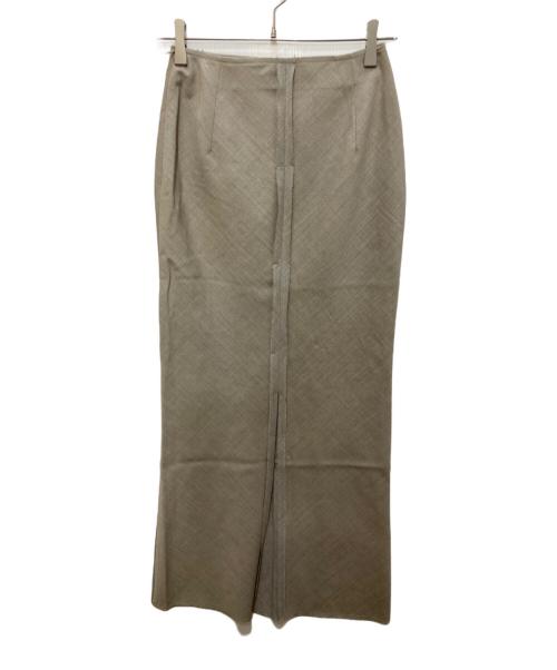 Little suzie（リトルスージー）Little suzie (リトルスージー) Wool Twill Unhemmed Long Skirt ベージュ サイズ:36の古着・服飾アイテム