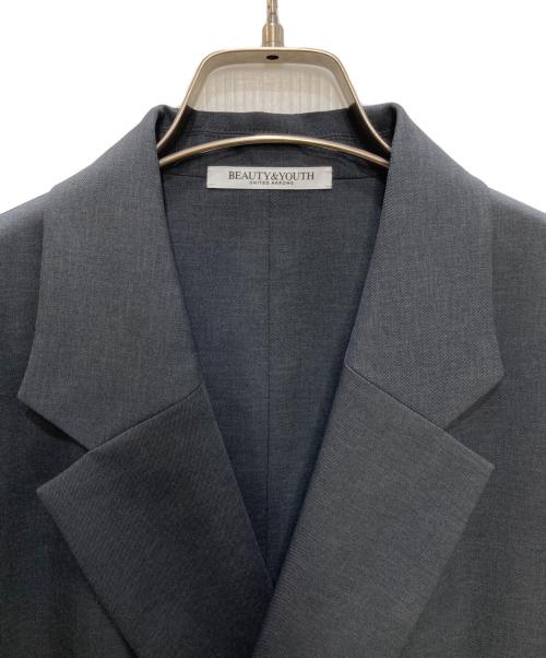 BEAUTY&YOUTH UNITED ARROWS（ビューティーアンドユースユナイテッドアローズ）BEAUTY&YOUTH UNITED ARROWS (ビューティーアンドユースユナイテッドアローズ) テーラード ダブルジャケット 吸水速乾 防シワ UV グレー サイズ:Sの古着・服飾アイテム