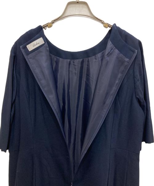 Leilian（レリアン）Leilian (レリアン) タックワンピース ネイビー サイズ:17の古着・服飾アイテム