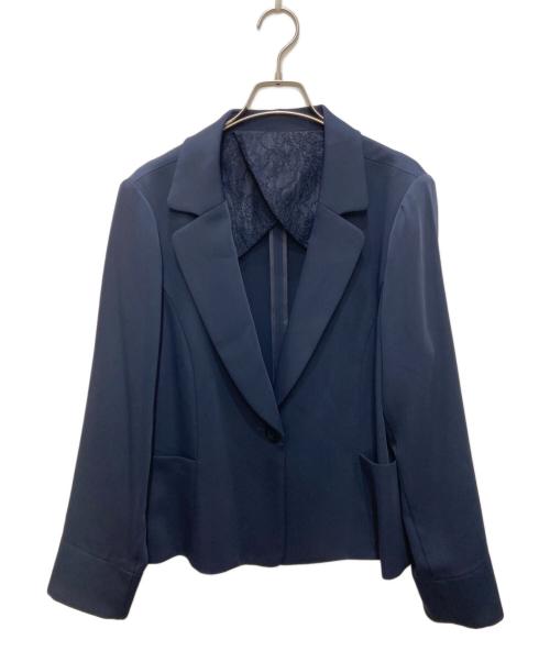 Leilian（レリアン）Leilian (レリアン) レーステーラードジャケット ネイビー サイズ:17の古着・服飾アイテム