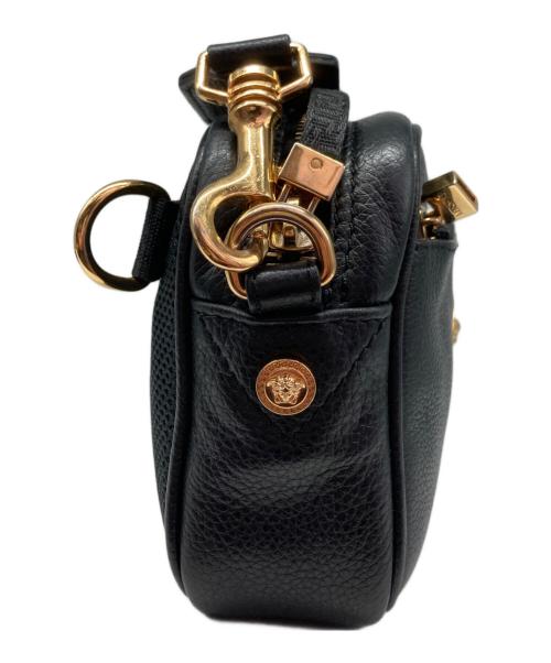 VERSACE（ヴェルサーチェ）VERSACE (ヴェルサーチェ) メデューサ レザーショルダーバッグ ブラックの古着・服飾アイテム