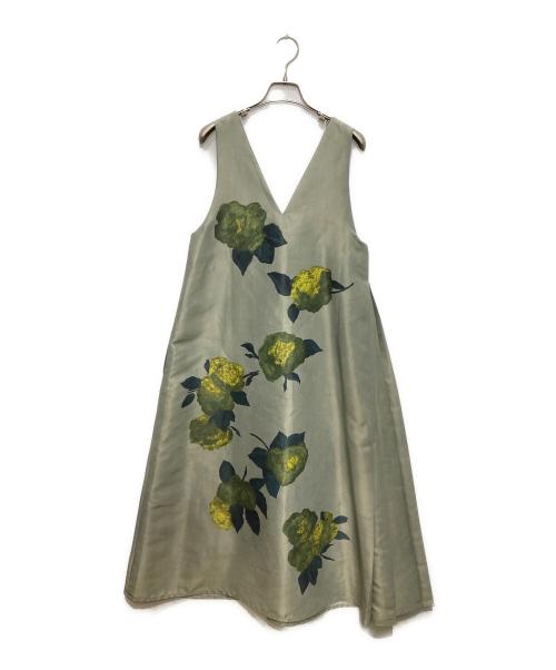 Ameri（アメリ）Ameri (アメリ) ELLIE ASYMMETRY PLEATS DRESS オリーブ サイズ:Sの古着・服飾アイテム