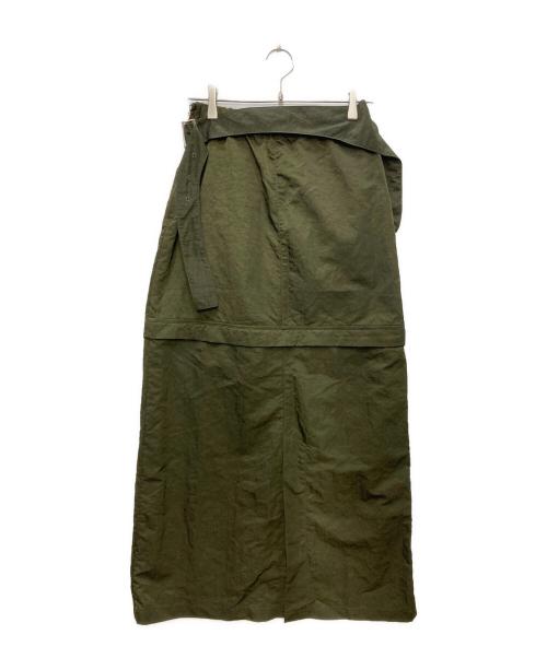 sahara（サハラ）sahara (サハラ) Belted 2way Cargo Skirt グリーン サイズ:Freeの古着・服飾アイテム
