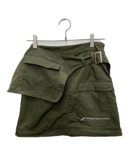 sahara（サハラ）sahara (サハラ) Belted 2way Cargo Skirt グリーン サイズ:Freeの古着・服飾アイテム