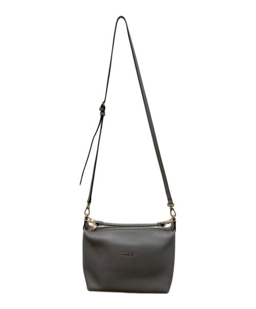 FURLA（フルラ）FURLA (フルラ) レザーショルダーバッグ グレーの古着・服飾アイテム