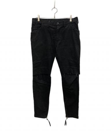 中古・古着通販】JULIUS (ユリウス) アークドデニムパンツ ブラック