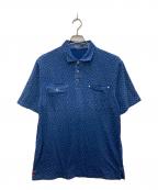 POLO RALPH LAURENポロ・ラルフローレン）の古着「ダブルポケット総柄ポロシャツ」｜インディゴ