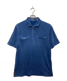 POLO RALPH LAUREN（ポロ・ラルフローレン）の古着「ダブルポケット総柄ポロシャツ」｜インディゴ