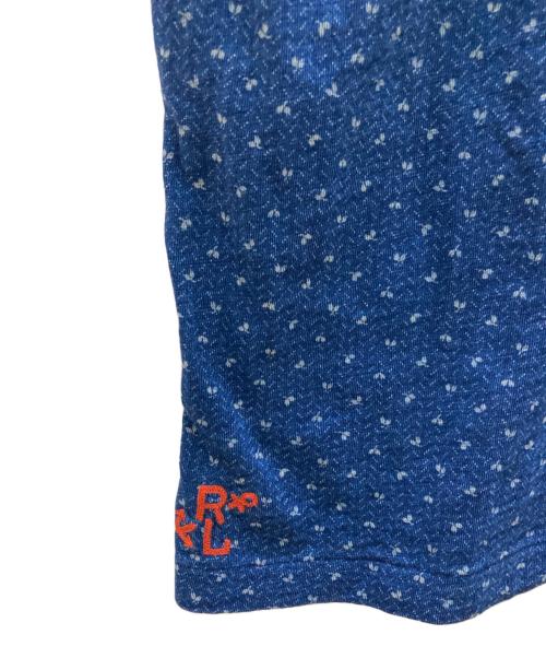 POLO RALPH LAUREN（ポロ・ラルフローレン）POLO RALPH LAUREN (ポロ・ラルフローレン) ダブルポケット総柄ポロシャツ インディゴ サイズ:Lの古着・服飾アイテム