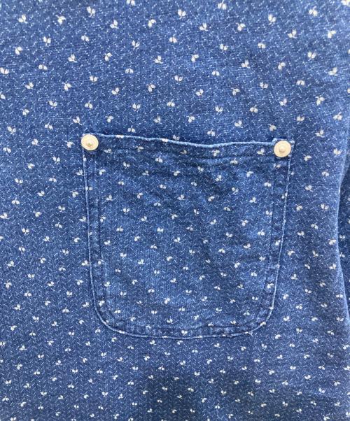POLO RALPH LAUREN（ポロ・ラルフローレン）POLO RALPH LAUREN (ポロ・ラルフローレン) ダブルポケット総柄ポロシャツ インディゴ サイズ:Lの古着・服飾アイテム