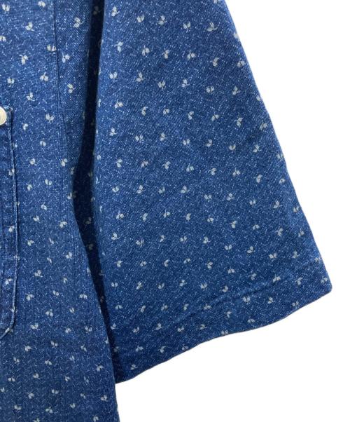 POLO RALPH LAUREN（ポロ・ラルフローレン）POLO RALPH LAUREN (ポロ・ラルフローレン) ダブルポケット総柄ポロシャツ インディゴ サイズ:Lの古着・服飾アイテム