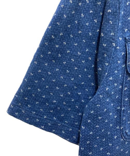 POLO RALPH LAUREN（ポロ・ラルフローレン）POLO RALPH LAUREN (ポロ・ラルフローレン) ダブルポケット総柄ポロシャツ インディゴ サイズ:Lの古着・服飾アイテム