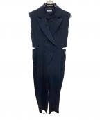 MAISON SPECIALメゾンスペシャル）の古着「American Sleeve Stripe Jumpsuit」｜ネイビー