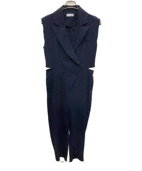 MAISON SPECIAL（メゾンスペシャル）MAISON SPECIAL (メゾンスペシャル) American Sleeve Stripe Jumpsuit ネイビー サイズ:FREEの古着・服飾アイテム