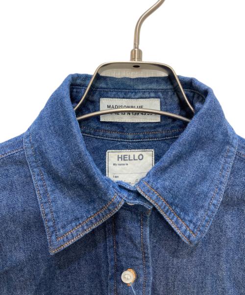 MADISON BLUE（マディソンブルー）MADISON BLUE (マディソンブルー) デニムボウタイシャツ インディゴ サイズ:SIZE 1の古着・服飾アイテム