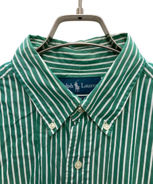 RALPH LAUREN（ラルフローレン）RALPH LAUREN (ラルフローレン) ストライプシャツ グリーン サイズ:16 1/2の古着・服飾アイテム