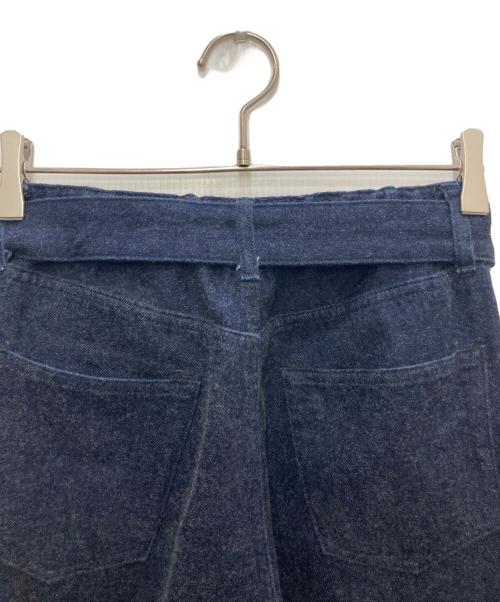 LUDLOW（ラドロー）LUDLOW (ラドロー) ベルテッドワイドデニムパンツ インディゴ サイズ:24の古着・服飾アイテム
