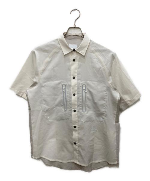 and wander（アンドワンダー）and wander (アンドワンダー) tech short sleeve shirt ホワイト サイズ:3の古着・服飾アイテム