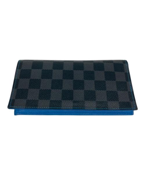 LOUIS VUITTON（ルイ ヴィトン）LOUIS VUITTON (ルイ ヴィトン) ポルトフォイユ アレクサンドル NM ブラック×ブルーの古着・服飾アイテム