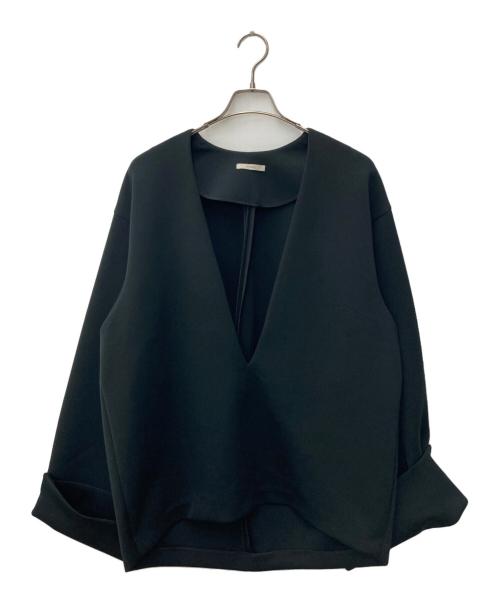 LE PHIL（ル フィル）LE PHIL (ル フィル) スキューバジャージーブラウス ブラック サイズ:Freeの古着・服飾アイテム