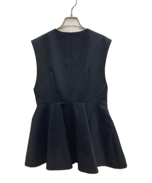 LE PHIL（ル フィル）LE PHIL (ル フィル) ダブルクロスぺプラムジレ ブラック サイズ:1の古着・服飾アイテム