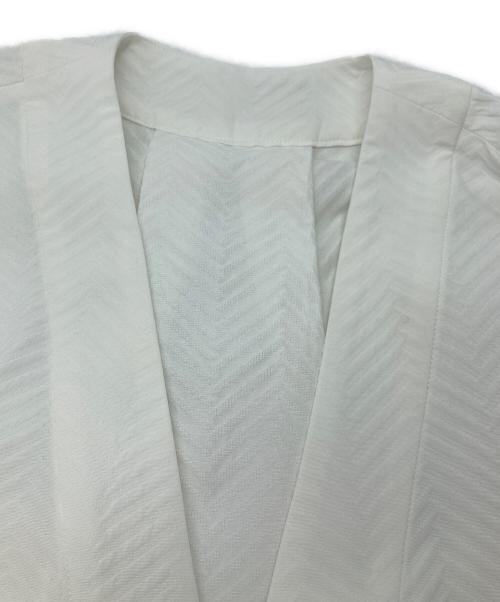 LE PHIL（ル フィル）LE PHIL (ル フィル) ヘリンボンジャガードジャケット ホワイトの古着・服飾アイテム
