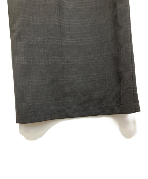 NOUNLESS（ナウンレス）NOUNLESS (ナウンレス) CHECK RELAX WIDE PANTS グレー サイズ:size2の古着・服飾アイテム