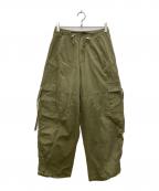 Ameriアメリ）の古着「MILITARY SLIT LACE CARGO PANTS」｜グリーン