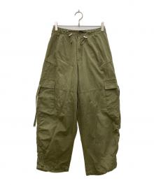 Ameri（アメリ）の古着「MILITARY SLIT LACE CARGO PANTS」｜グリーン