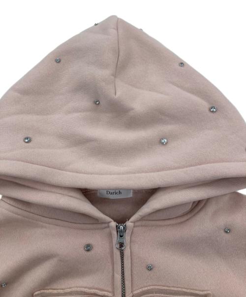 darich（ダーリッチ）darich (ダーリッチ) DDロゴビジュージップパーカー ピンク サイズ:Freeの古着・服飾アイテム