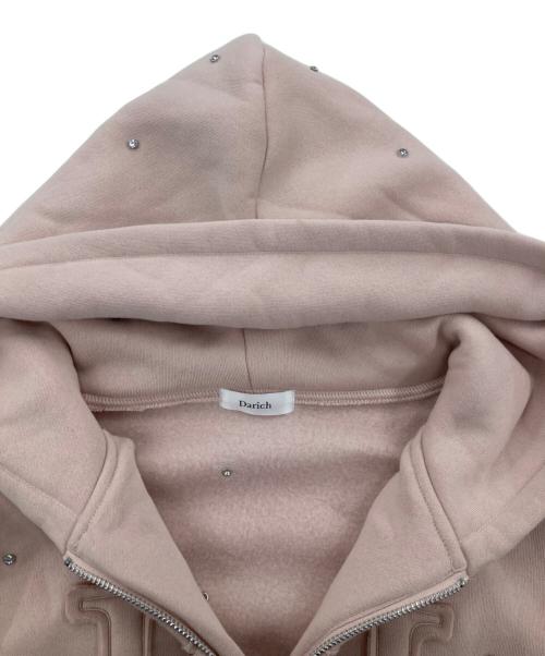 darich（ダーリッチ）darich (ダーリッチ) DDロゴビジュージップパーカー ピンク サイズ:Freeの古着・服飾アイテム
