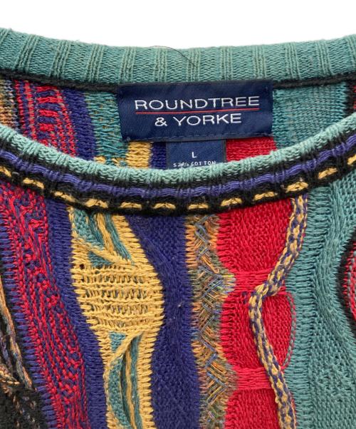ROUNDTREE（ラウンドツリー）ROUNDTREE (ラウンドツリー) 3Dニット マルチカラー サイズ:Lの古着・服飾アイテム