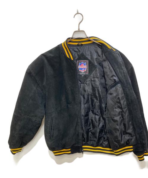 NFL GAME DAY（NFLゲームデイ）NFL GAME DAY (NFLゲームデイ) レザースタジャン ブラック サイズ:Ｍの古着・服飾アイテム